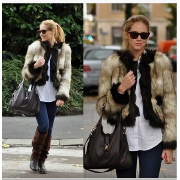 LANVIN + H& M FAUX FUR JACKET - Picture 1 of 10